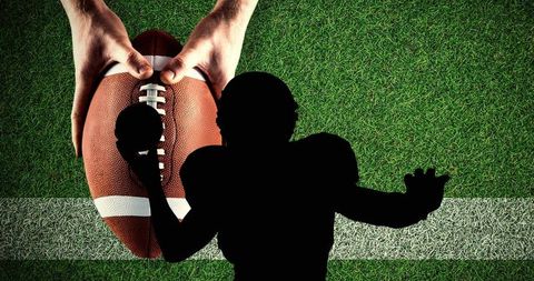 Silhouette Football Player with Gold Confetti Celebrating Victory - Download Free Stock Images Pikwizard.com