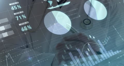 Doctor Analyzing Digital Financial Health Data