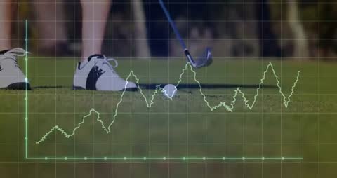 Golf Data Analytics Overlay on Putting Green