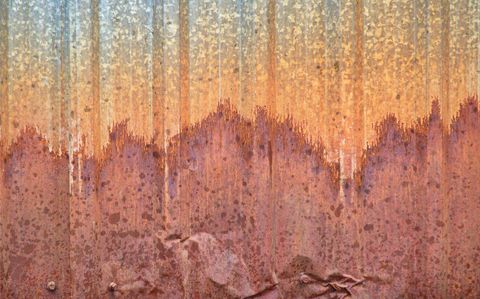Textured Rustic Metal Corrosion Showing Diverse Colors