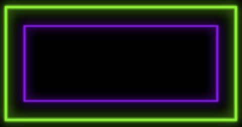 Vibrant neon rectangles on black background