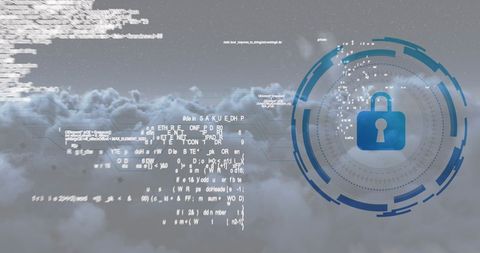 Cybersecurity Data Keying Clouds Digital Computation - Download Free Stock Images Pikwizard.com