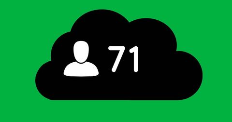 Social Media Followers Count in Black Cloud on Green Background - Download Free Stock Images Pikwizard.com