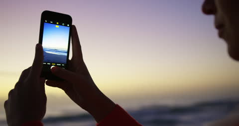 Capturing Sunset on Beach with Smartphone
