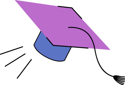minimalist flying graduation cap with transparent background - Download Free Stock Videos Pikwizard.com