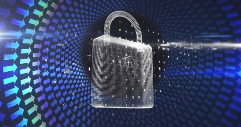 Digital Padlock Signifying Online Security with Rotating Numbers - Download Free Stock Images Pikwizard.com