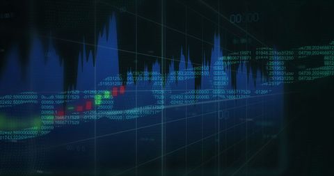 Digital Data Processing Overlap with Financial Interfaces - Download Free Stock Images Pikwizard.com