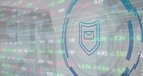 Digital Security in Financial Analytics Concept