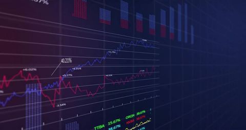 Financial Data Visualization on Dark Background for Analysis - Download Free Stock Images Pikwizard.com