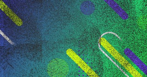 Modern abstract geometric pattern with vibrant color splashes