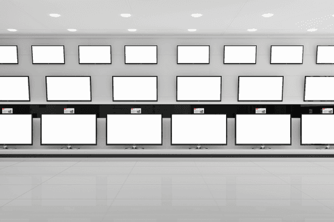 transparent electronic tv display wall mockup - Download Free Stock Videos Pikwizard.com
