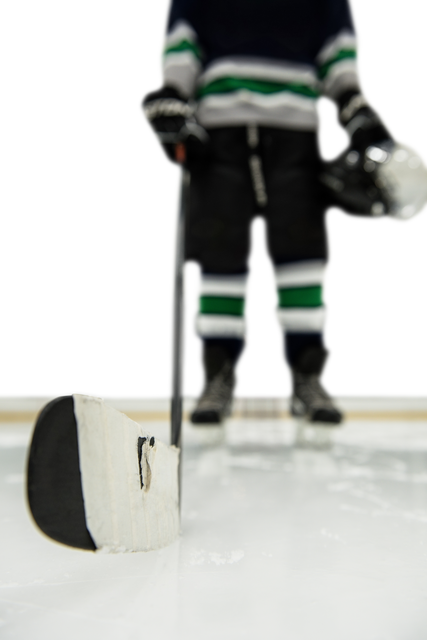 Close-Up of Ice Hockey Player Stick Defending Position, Transparent Background - Download Free Stock Videos Pikwizard.com