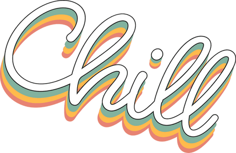 retro chill text on transparent background with vibrant shadows - Download Free Stock Videos Pikwizard.com