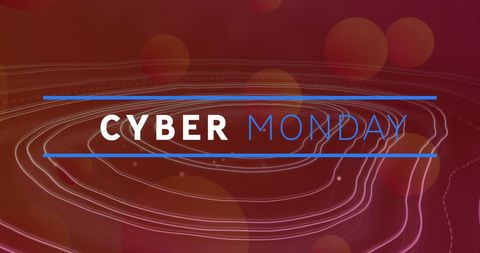 Cyber Monday Celebration with Modern Red Digital Background - Download Free Stock Images Pikwizard.com