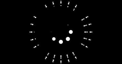 Digital Loading Symbol on Black Interface Screen Design