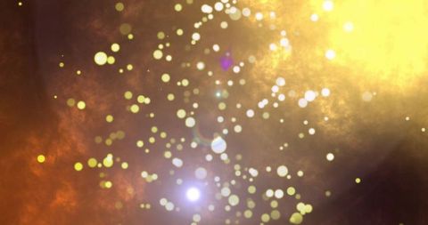 Cosmic Bokeh Particles in Luminous Swirl