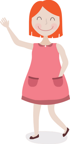cheerful transparent girl waving hand in pink dress - Download Free Stock Videos Pikwizard.com