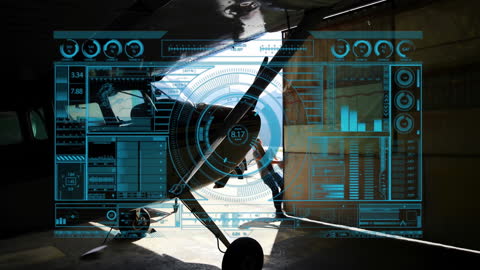 Aviation Technology Holographic Interface Display