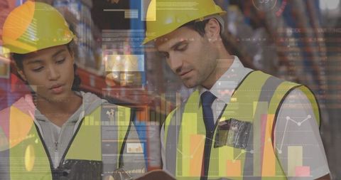 Warehouse Workers Analyzing Data for Efficient Supply Chain Management - Download Free Stock Images Pikwizard.com