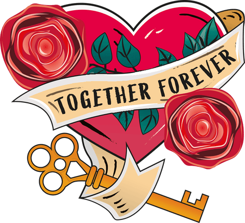 romantic transparent heart with roses and key illustration - Download Free Stock Videos Pikwizard.com