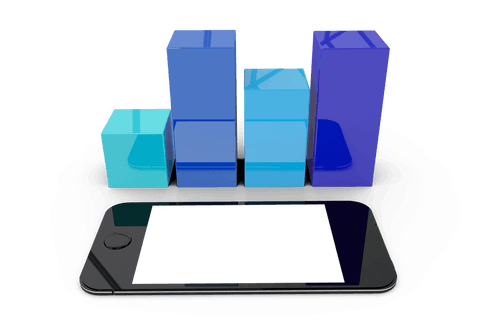 transparent 3d charts with smartphone concept icon - Download Free Stock Videos Pikwizard.com