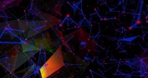 Abstract Digital Network and Connections on Black Background - Download Free Stock Images Pikwizard.com