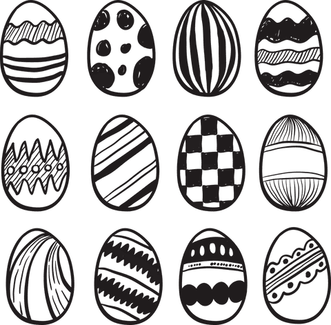 transparent vector easter eggs with artistic patterns - Download Free Stock Videos Pikwizard.com