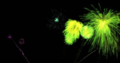 Vibrant fireworks display colourful night sky celebrations