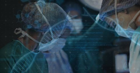 Innovative Surgery with Digital DNA Overlay - Download Free Stock Images Pikwizard.com
