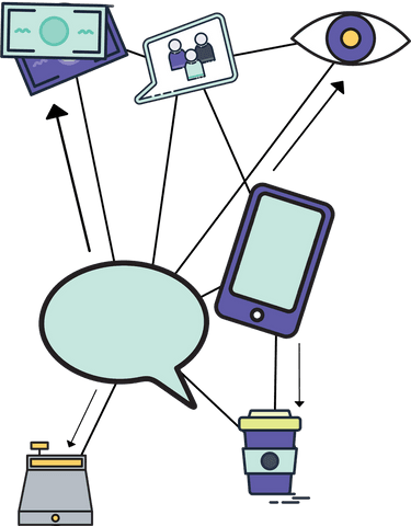 Transparent Vector Icons for Business and Social Media Concepts