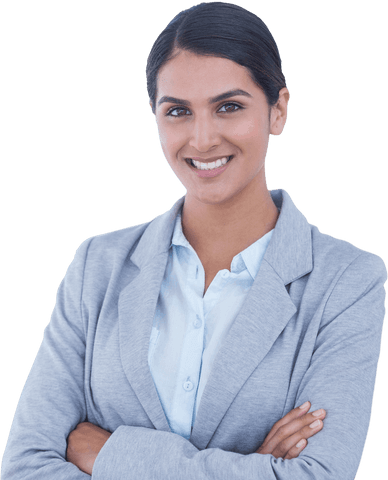 transparent background confident businesswoman smiling arms crossed - Download Free Stock Videos Pikwizard.com