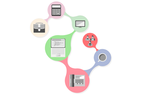 transparent illustration of diverse communication symbols on white cell - Download Free Stock Videos Pikwizard.com