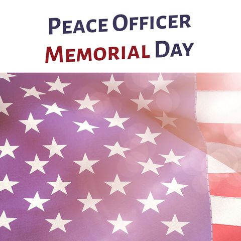 American Flag Highlighting Peace Officer Memorial Day - Download Free Stock Templates Pikwizard.com