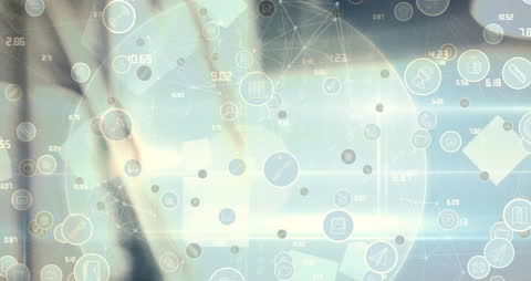 Digital Network Connections with Abstract Icons