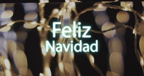 Feliz Navidad Festive Christmas Lights Background
