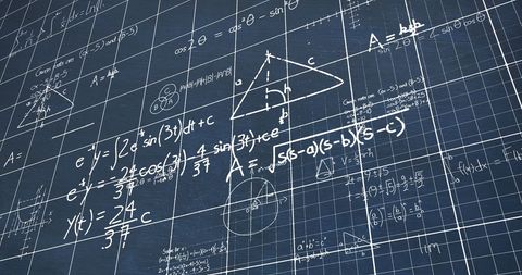Mathematical Formulas Chalkboard on Grid Background - Download Free Stock Images Pikwizard.com
