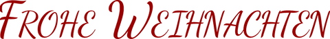 Frohe weihnachten red script text on transparent background