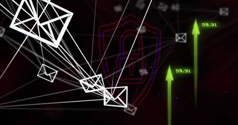 Secure digital transactions with emails and network arrows