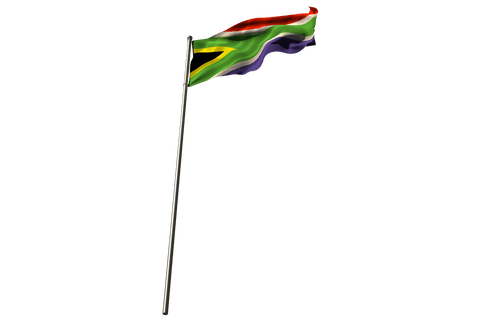 Transparent Waving South African Flag on Pole - Download Free Stock Videos Pikwizard.com