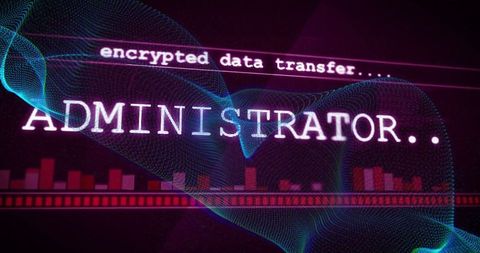 Secure neon data transfer interface – futuristic & encrypted