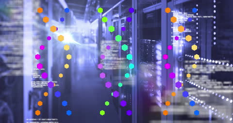 Digital Data Visualization in Modern Server Room Environment