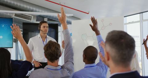 Business Presentation with Audience Engagement