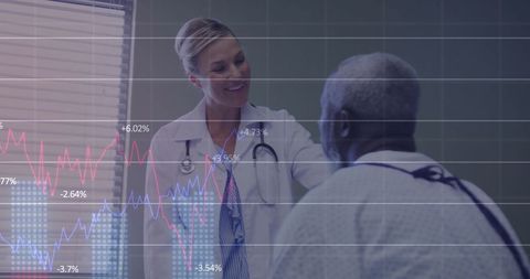 Doctor Discussing Health Data with Patient in Medical Office