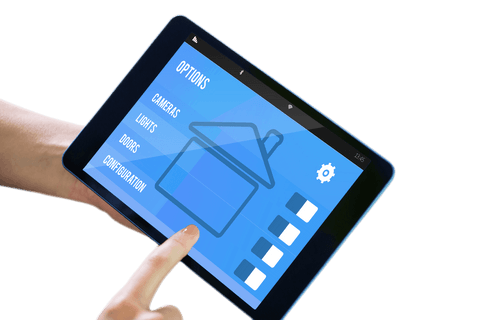 Transparent Smart Home Control Interface on Tablet - Download Free Stock Videos Pikwizard.com