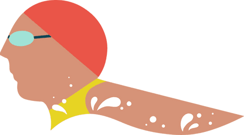 transparent stylized swimmer in front crawl with splashes - Download Free Stock Videos Pikwizard.com