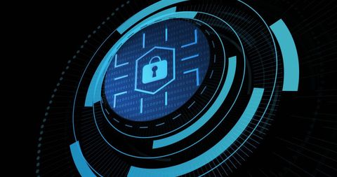 Secure Data Processing Digital Concept with Padlock and Binary Code - Download Free Stock Images Pikwizard.com