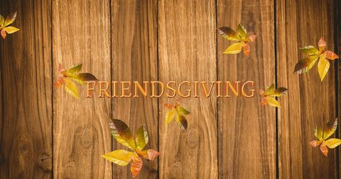 Friendsgiving Celebration Wood Autumn Theme - Download Free Stock Images Pikwizard.com