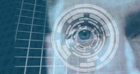 Abstract technology concept with eye scanning theme