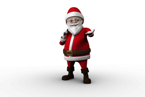 Festive Santa Claus Illustration on Transparent Background