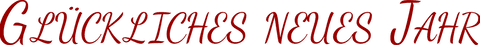 Glückliches neues jahr text design on transparent background